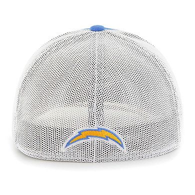 Men's '47 Powder Blue Los Angeles Chargers Leather Head Flex Hat