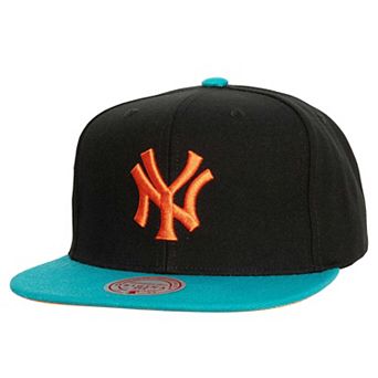 Men's Mitchell & Ness Black/Teal New York Yankees Citrus Cooler Snapback Hat