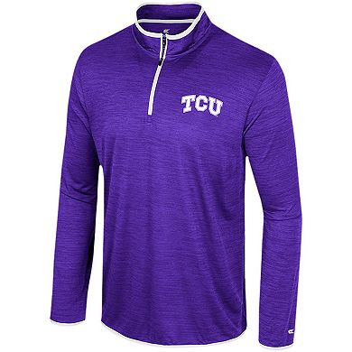 Men's Colosseum Purple TCU Horned Frogs Wright Quarter-Zip Windshirt