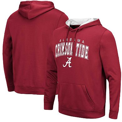 Men's Colosseum Crimson Alabama Crimson Tide Resistance Pullover Hoodie