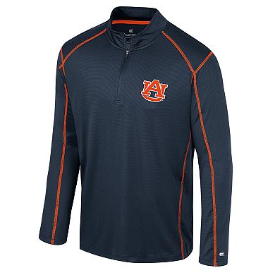Men's Colosseum Navy Auburn Tigers Cameron Quarter-Zip Windshirt