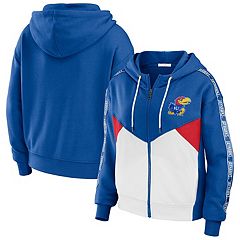 Milwaukee Brewers WEAR by Erin Andrews Women's Color Block Full-Zip Hoodie  - Navy/White