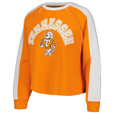 Women's Gameday Couture Tennessee Orange Tennessee Volunteers Blindside Raglan Cropped Pullover Sweatshirt