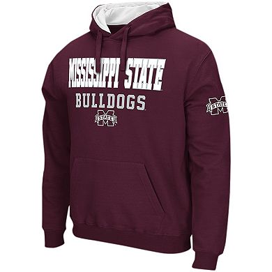 Men's Colosseum Maroon Mississippi State Bulldogs Sunrise Pullover Hoodie