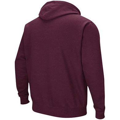 Men's Colosseum Maroon Mississippi State Bulldogs Sunrise Pullover Hoodie