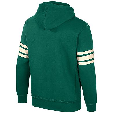 Men's Colosseum Green Michigan State Spartans Saluting Pullover Hoodie