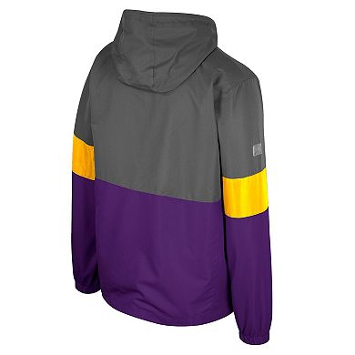 Men's Colosseum Charcoal LSU Tigers Miles Full-Zip Jacket
