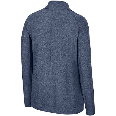 Women's Colosseum Navy Michigan Wolverines Morningside Cardigan Sweater