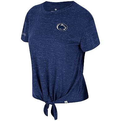 Women's Colosseum Navy Penn State Nittany Lions Finalists Tie-Front T-Shirt