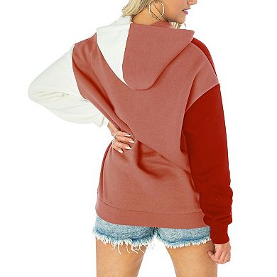 Women's Gameday Couture Red Georgia Bulldogs Hall of Fame Colorblock Pullover Hoodie