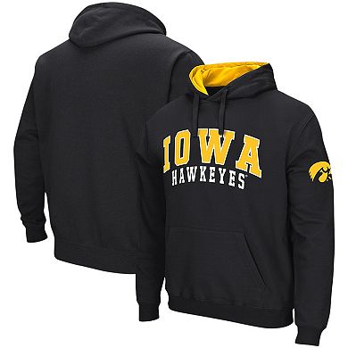 Men's Colosseum Black Iowa Hawkeyes Double Arch Pullover Hoodie