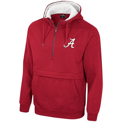 Men's Colosseum Crimson Alabama Crimson Tide Half-Zip Hoodie