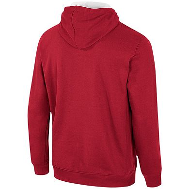 Men's Colosseum Crimson Alabama Crimson Tide Half-Zip Hoodie