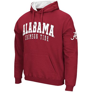 Men's Colosseum Crimson Alabama Crimson Tide Double Arch Pullover Hoodie