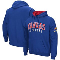 Pressbox Women's Royal Kansas Jayhawks Comfy Cord Vintage-Like Wash Basic  Arch Pullover Sweatshirt
