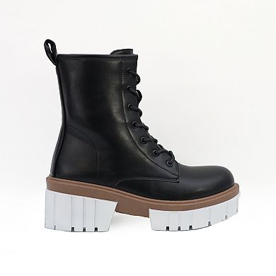 Yoki Mikeey-18 Women's Lace-Up Lugsole Boots
