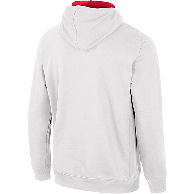 Men's Colosseum White Ohio State Buckeyes Half-Zip Hoodie