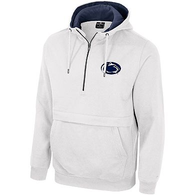 Men's Colosseum White Penn State Nittany Lions Half-Zip Hoodie
