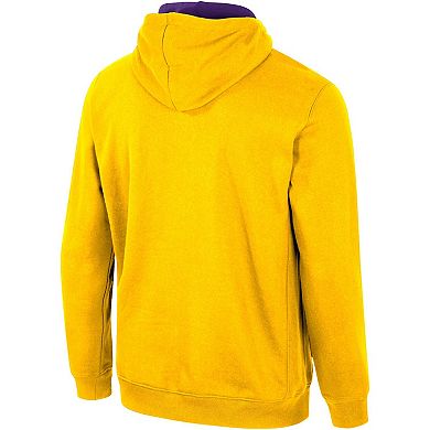 Men's Colosseum Gold LSU Tigers Half-Zip Hoodie