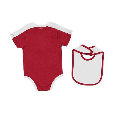 Newborn & Infant Colosseum Crimson Alabama Crimson Tide Encore Bodysuit & Bib Set
