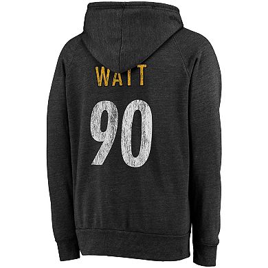 Men's Majestic Threads T.J. Watt Black Pittsburgh Steelers