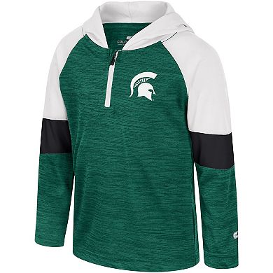 Toddler Colosseum Green Michigan State Spartans Creative Control Raglan Quarter-Zip Hoodie