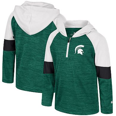 Toddler Colosseum Green Michigan State Spartans Creative Control Raglan Quarter-Zip Hoodie