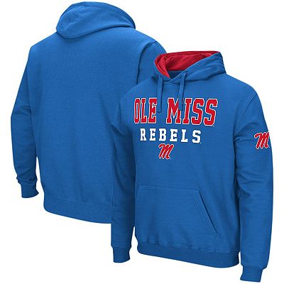 Men s Colosseum Powder Blue Ole Miss Rebels Sunrise Pullover Hoodie