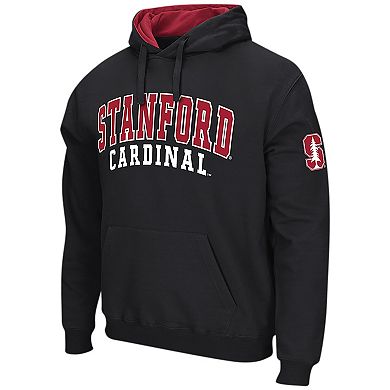 Men's Colosseum Black Stanford Cardinal Double Arch Pullover Hoodie
