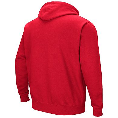 Men's Colosseum Red Utah Utes Sunrise Pullover Hoodie