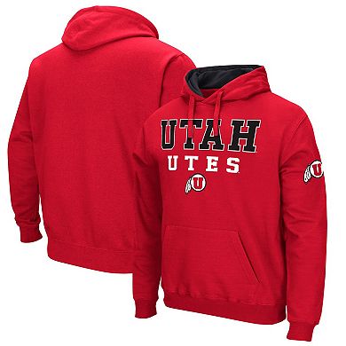 Men's Colosseum Red Utah Utes Sunrise Pullover Hoodie
