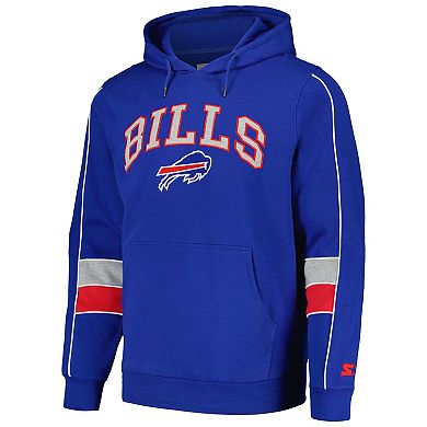 Men's Starter Royal Buffalo Bills Captain Pullover Hoodie