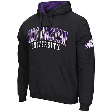 Men's Colosseum Black TCU Horned Frogs Double Arch Pullover Hoodie