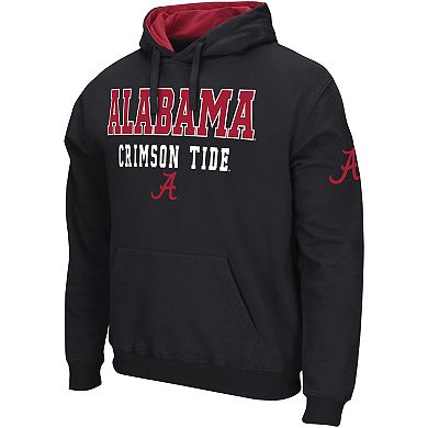 Men's Colosseum Black Alabama Crimson Tide Sunrise Pullover Hoodie