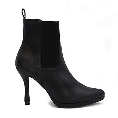 Yoki notch store womens heeled booties