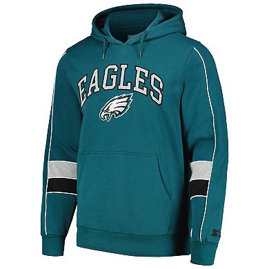 Men's Starter Midnight Green Philadelphia Eagles Captain Pullover Hoodie