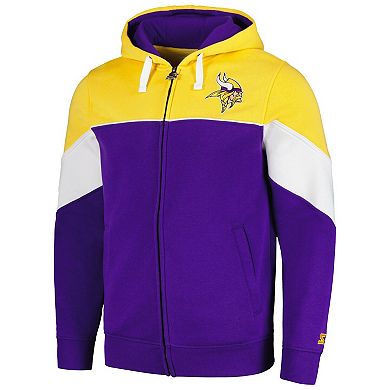 Men's Starter Purple/Gold Minnesota Vikings Running Back Full-Zip Hoodie