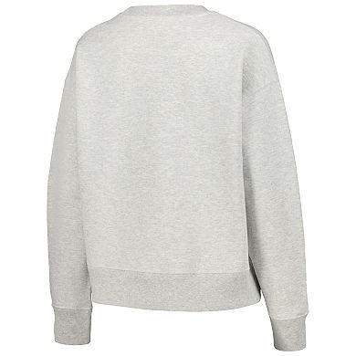 Women's League Collegiate Wear Ash Wisconsin Badgers Boxy Pullover Sweatshirt