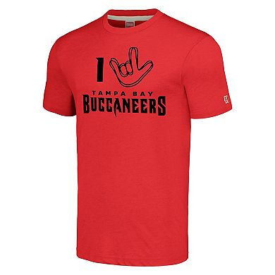 Unisex Homage  Red Tampa Bay Buccaneers The NFL ASL Collection by Love Sign Tri-Blend T-Shirt