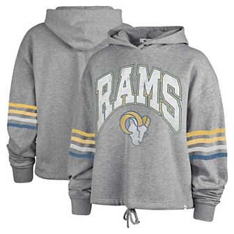 Women's '47 Gray Los Angeles Rams Upland Bennett Pullover Hoodie