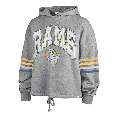 Women's '47 Gray Los Angeles Rams Upland Bennett Pullover Hoodie