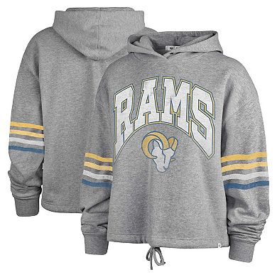 Women's '47 Gray Los Angeles Rams Upland Bennett Pullover Hoodie