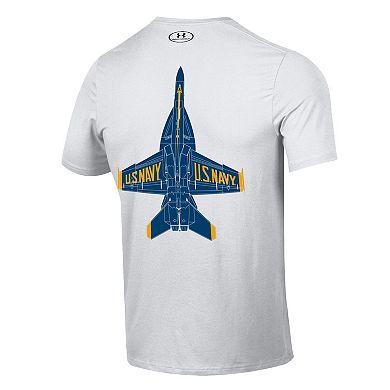 Men's Under Armour White Navy Midshipmen Blue Angels T-Shirt