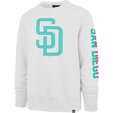 Men's '47 White San Diego Padres City Connect Legend Headline Pullover Sweatshirt