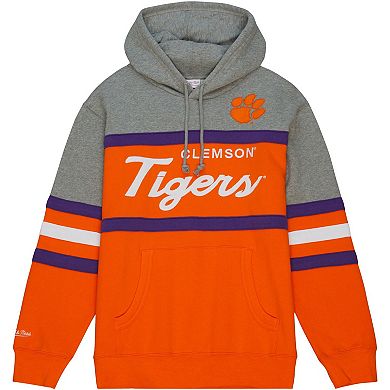 Men's Mitchell & Ness Orange Clemson Tigers Head Coach Pullover Hoodie