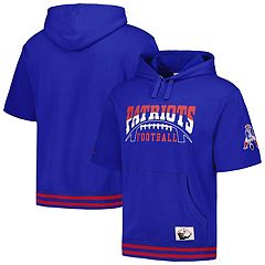 Men's Buffalo Bills Refried Apparel Red/Royal Sustainable Split Center  Pullover Sweatshirt