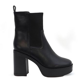 Yoki Yale-10 Women's Chunky Heel Short Boots