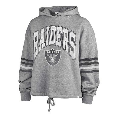 Women's '47 Heather Gray Las Vegas Raiders Upland Bennett Pullover Hoodie