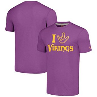 Unisex Homage Purple Minnesota Vikings The NFL ASL Collection by Love Sign Tri-Blend T-Shirt