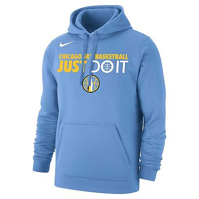 Unisex Nike Light Blue Chicago Sky Just Do It Club Pullover Hoodie